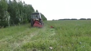 Косилка роторная КРН 2,1М2С опытный образец испытания на тракторе МТЗ 82