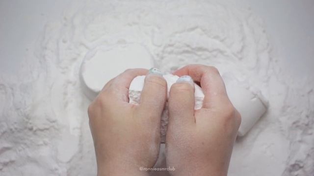 CRUNCHY ASMR 🤍 PURE BAKING SODA CRUMBLE + FASTER VERSION