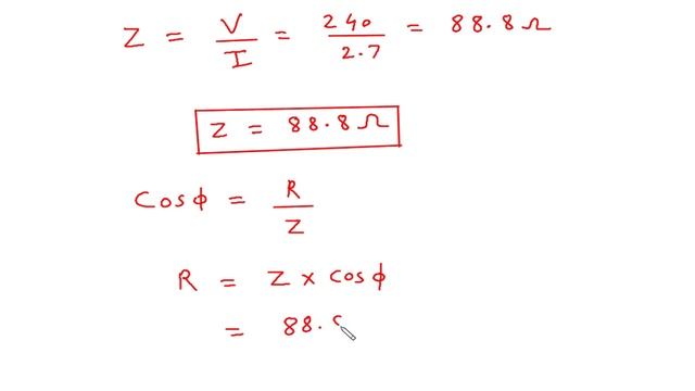 R-L Series Circuit Analysis: Resistance, Inductance, Impedance, and Power Factor Calculation with E смотреть онлайн