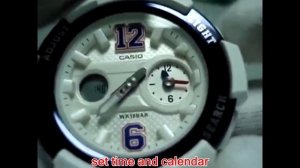 Setting Casio Baby-G BGA-210 manual 5465  to set time