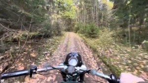 Иж планета по лесу с новым движком!!!!