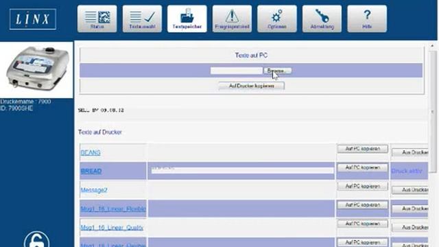 Linx Insight ® Remote-Web-Interface Für den CIJ-Drucker Linx 7900 - Deutsch смотреть онлайн