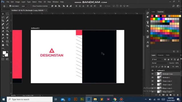 How to create a modern stylish business card in Photoshop | Business card design смотреть онлайн
