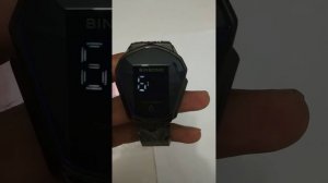 Binbond touch black dail blue chain watch.....