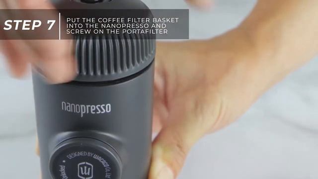 Wacaco Nanopresso Portable Espresso Maker, Upgrade Version of Minipresso, 18 Bar Pressure Hand Coff