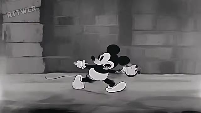 Art of Minimal Techno Cartoon Tripping 2024 Mickey in the Ghost Town by RTTWLR