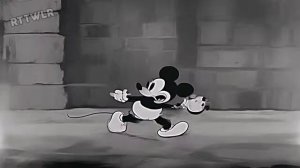 Art of Minimal Techno Cartoon Tripping 2024 Mickey in the Ghost Town by RTTWLR