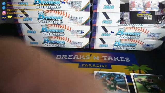 Break #828: 2023 Bowman Chrome Baseball 2x Hobby + 1x HTA Case (36 Box) Player Break смотреть онлайн