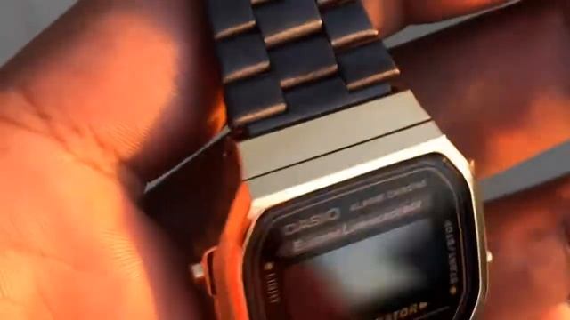 Vintage Casio A168WEGB Watch