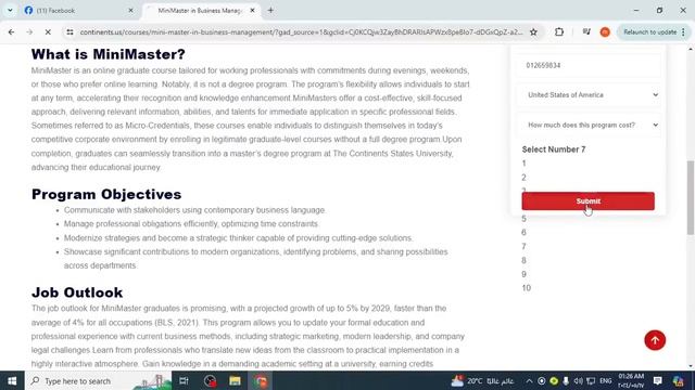 masters in business administration online