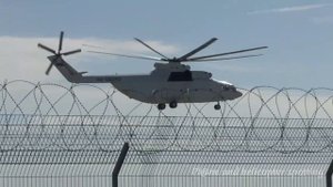 Взлёт самого большого в мире вертолёта Ми-26 "Корова" Архангельского ОАО.