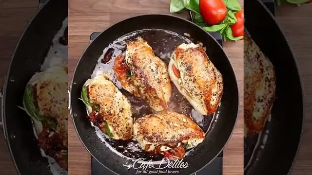 Фаршированная куриная грудка в бальзамическом соусе! 🍴 смотреть онлайн