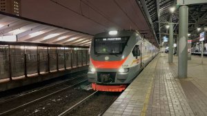 "Приветливый!" Электропоезд ЭП2Д - 0159 на пл.Выхино, январь 2025 года