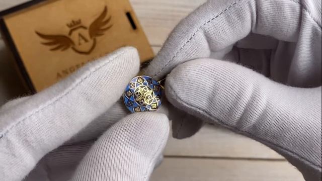 Образок Николай Чудотворец фиолетово - синий