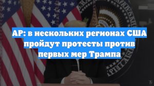 AP: в нескольких регионах США пройдут протесты против первых мер Трампа