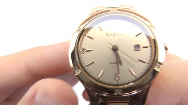 Casio Sheen SHE-4533PG-4AUER Unboxing 4K смотреть онлайн