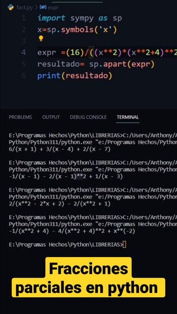 Fracciones parciales en python смотреть онлайн