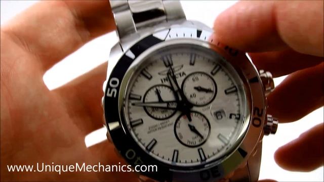 Invicta Watch Pro Diver 12444 Chronograph Stainless Steel Silver Dial смотреть онлайн