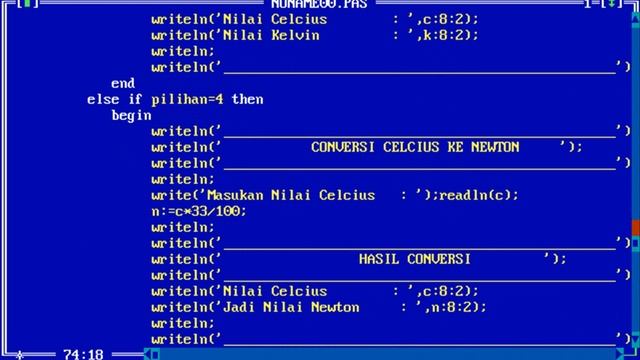 tutorial conversi suhu pascal смотреть онлайн