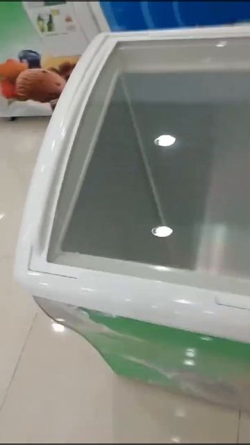 Glass Door Display Ice Cream Freezer Chest Supermarket смотреть онлайн
