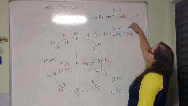 Horas em inglês - Usando "Past" e "To" смотреть онлайн