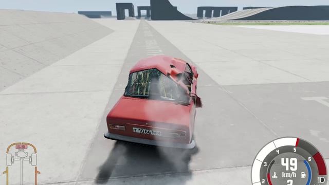 ВАЗ-2101 разрушение на автодроме