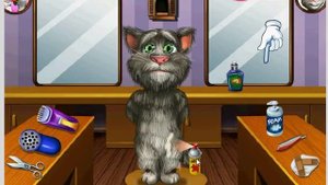 Говорящий котик Том подстригается, моется 4