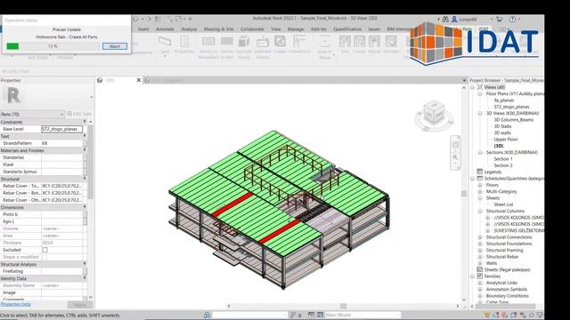 Structural analysis for precast Hollowcore Slabs on Revit platform смотреть онлайн