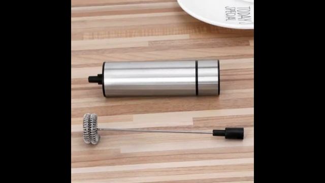 Powerful Electric Milk Frother With 2pcs Stainless Steel Spring Whisk Foam Maker смотреть онлайн