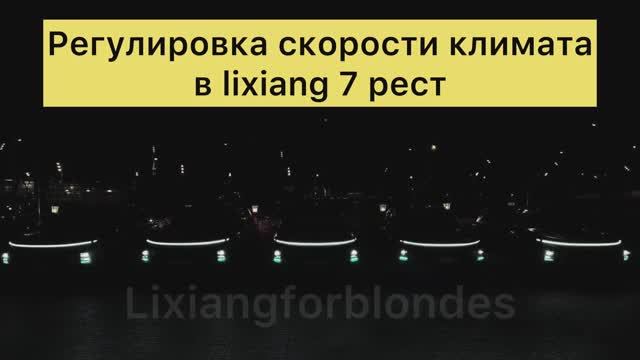 Регулировка скорости климата второго ряда в lixiang 7 рест смотреть онлайн