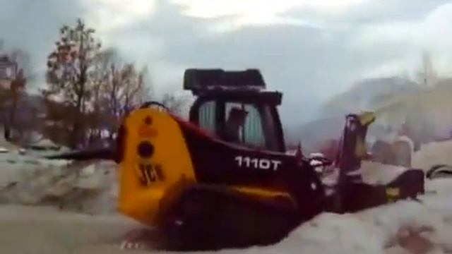 TNX185 Снегоочиститель шнекороторный GFGORDINI на мини-погрузчике JCB 1110T (hf)