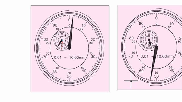 Aprendendo Leitura Relógio Comparador 0,01 mm - 10 mm (Parte 01)