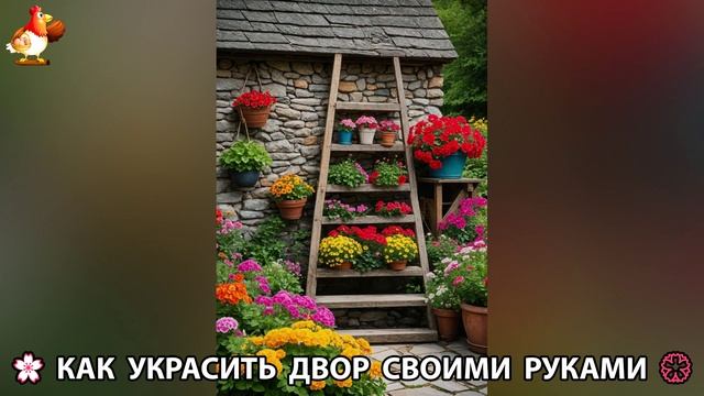 Как украсить двор дома фото идеи (60) 🏡 для дачи и сада своими руками 🌷🪻🌺💮