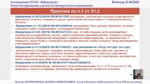 Вебинар 2-2022 _ Оспаривание сделок по банкротным основаниям