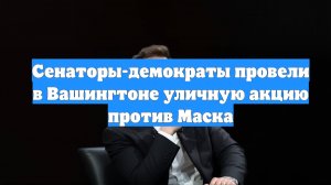 Сенаторы-демократы провели в Вашингтоне уличную акцию против Маска