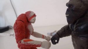 Kong vs scar king Epic Battle           #mechagodzilla  #stopmotion