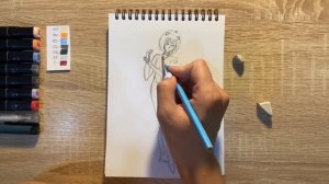 Как нарисовать Рэй карандашом и скетч маркерами | Рисунок для детей, поэтапно и легко