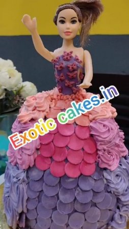 Barbie girl | Doll Cake Decorating ideas | Homemade Eggless Cake | #Cakes #Shorts | Exotic Cakes