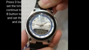 CASIO AW-82-7AVDF watch How to set the time and date.