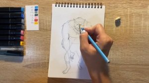 Как нарисовать оборотня карандашом и скетч маркерами | Рисунок для детей, поэтапно и легко