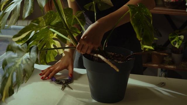 Монстера Тайское созвездие: пересадка и черенкование
