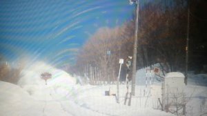 япония 🇯🇵  периезд снегоуборочный поезд снег ❄ в деревне