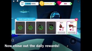 How to get RID of DAILY REWARDS tab in FISHING SIMULATOR!!!