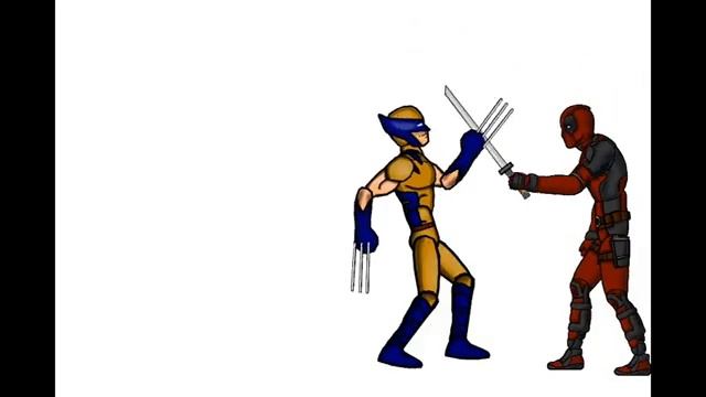 Wolverine Vs Deadpool - Drawing cartoons 2