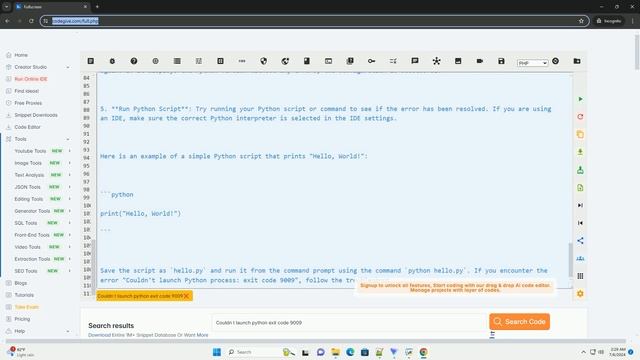 Couldn t launch python exit code 9009 смотреть онлайн