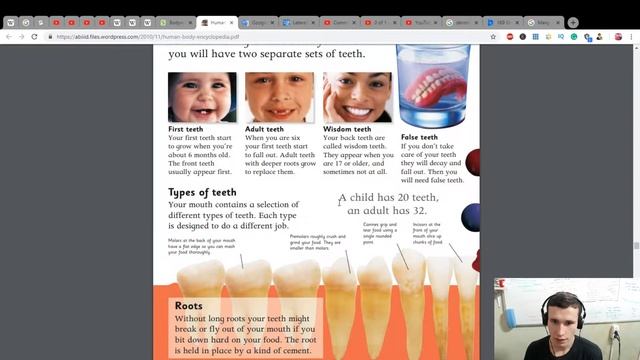 Reading aloud Human Body Encyclopedia to improve English knowledge about digestive system. #EJEng 79