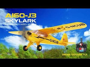 Радиоуправляемый самолет XK A160 J3 SKYLARK RC RTF 2.4G - XK-A160