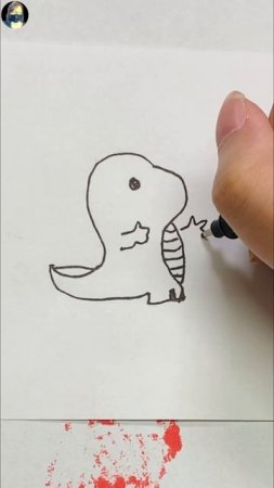 How to draw cute dinosaur #dinosaurdrawing  #short