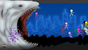 THE BLOOP VS Stickman Color Race Survival - Crazy Stickman Escape - Algodoo