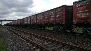 GE C36-7i-1540 с грузовым поездом. Эстония, Нарва